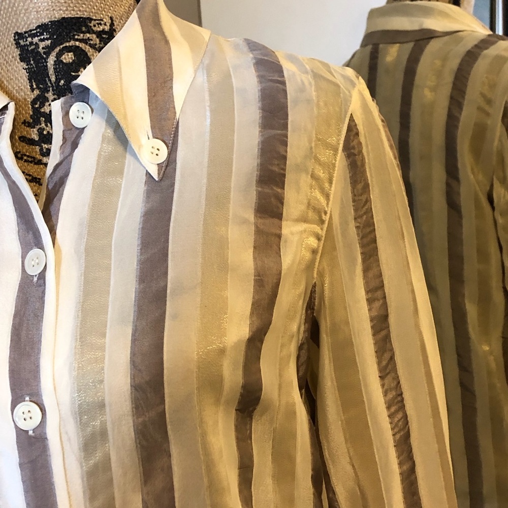 Henri Bendel Striped Blouse - Picture 3 of 6
